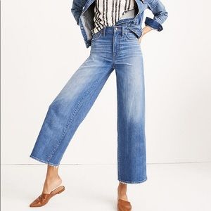High Rise Wide Leg Crop Madewell Jeans - 27